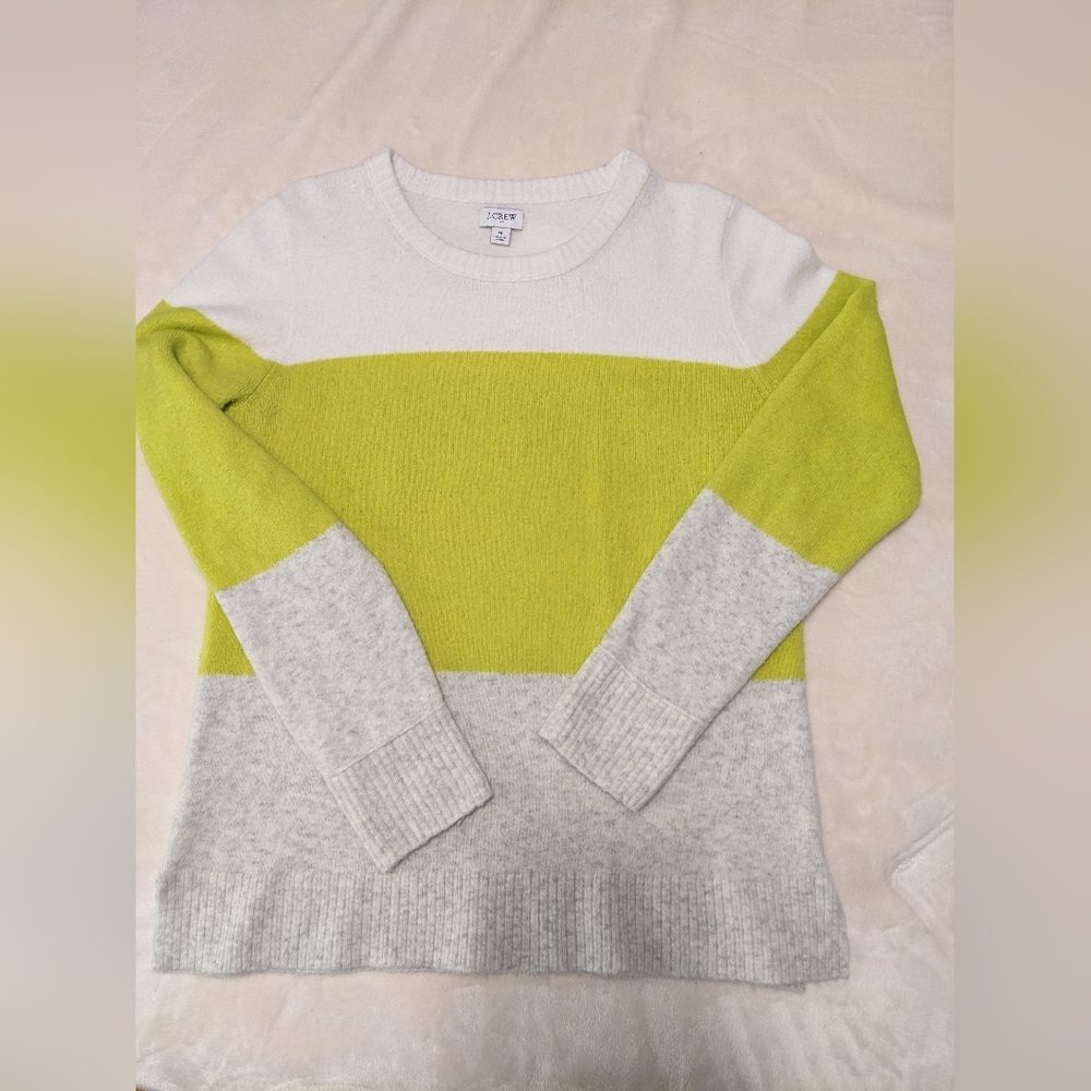 JCrew clock block sweater